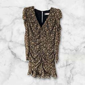 SALE✨ASTR the Label Floral Ruched Long Sleeve Mini Dress Size S